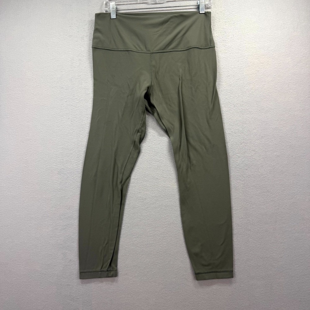 Lululemon Align Crop Leggings Womens 12 Fits 30x26* Green Base Layer High‎ Waist